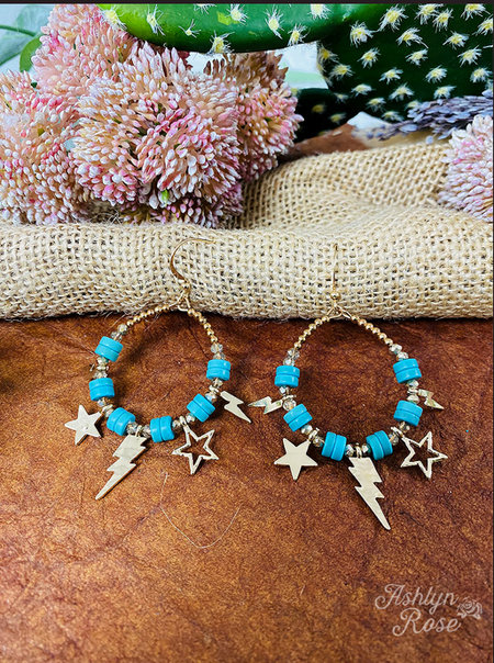 Turquoise Howdy Earrings