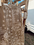 The Dun Paisley Barrel Jeans