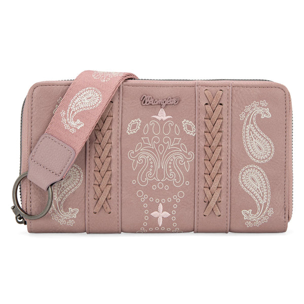 Wrangler Bandana Paisley Print Wallet -Pink