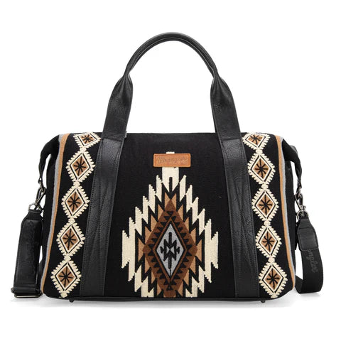 Wrangler Southwestern Print Duffle Bag - Black