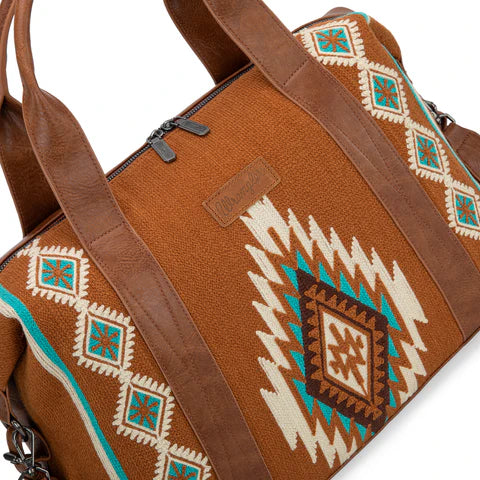 Wrangler Southwestern Print Duffle Bag - Brown