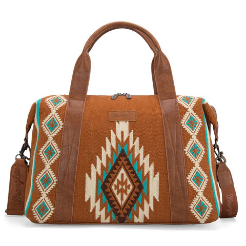 Wrangler Southwestern Print Duffle Bag - Brown