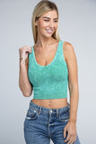 Rowdy Ribbed Cropped Tank Top