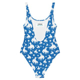 Yeehaw Blue Rodeo Cowboy One-Piece Swimsuit