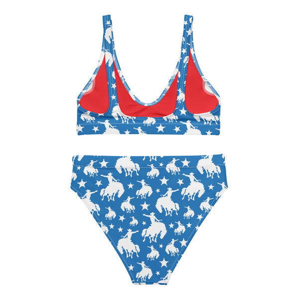 Yeehaw Blue Rodeo Cowboy Bikini