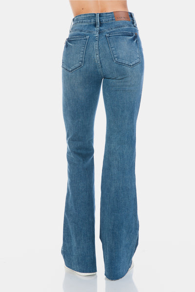 Judy Blue - Tummy Control Cut Hem Flare Jeans