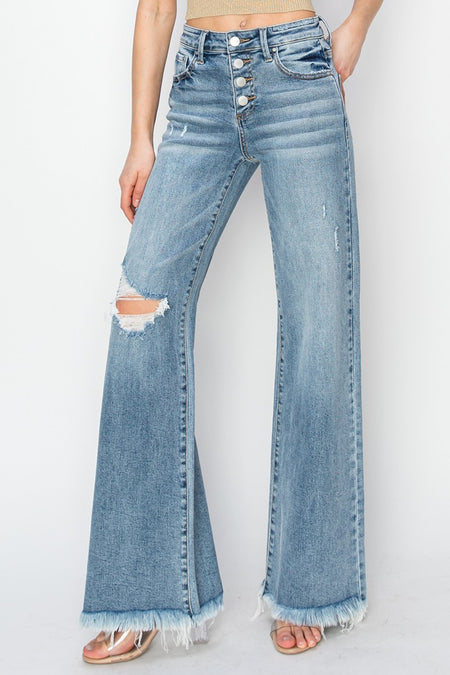 Kancan- Cat's Whiskers High Waist Flare Jeans