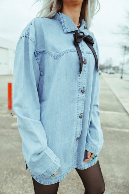 Denim Bustier Bodysuit