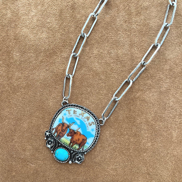 Large Texas Pendant Necklace