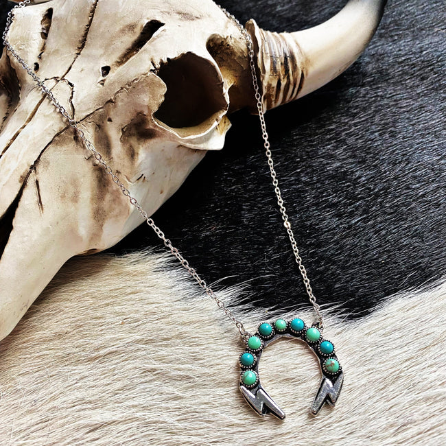 Punchy Babe Bolt Necklace