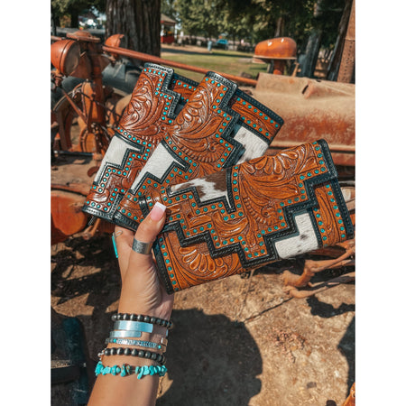 The Hazy Elva Wallet (Black Leather ) a Haute Southern Hyde by Beth Marie Exclusive