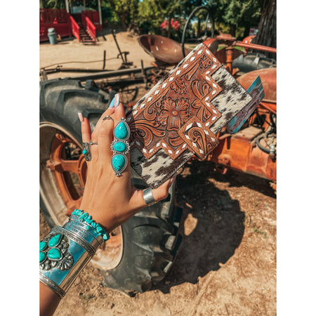 The Hazy Elva Wallet (Black Leather ) a Haute Southern Hyde by Beth Marie Exclusive