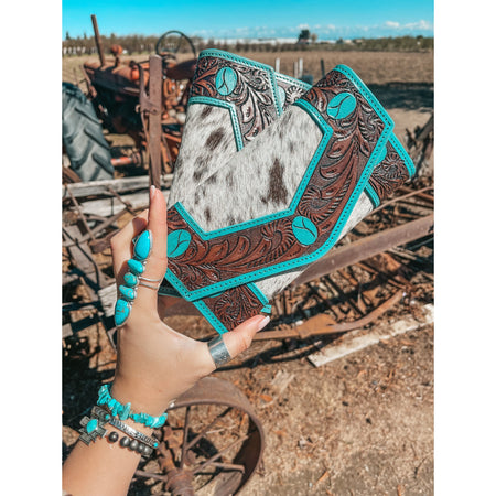 The Hazy Elva Wallet (Black Leather ) a Haute Southern Hyde by Beth Marie Exclusive