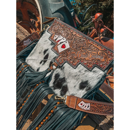 Bloomin' Steer Hand-Tooled Leather Bag