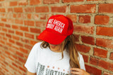 Make America Cowboy Again Red Trucker HatRed & WhiteOS