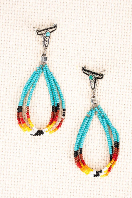 Turquoise Statement Line Earrings