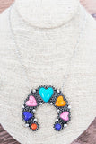 MULTI-COLOR HEARTLAND HEIGHTS SILVERTONE NECKLACE