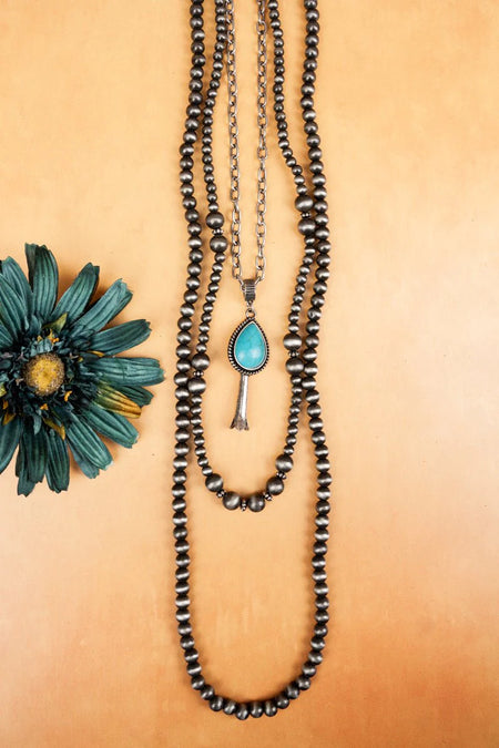 C & Cow Turquoise Necklace