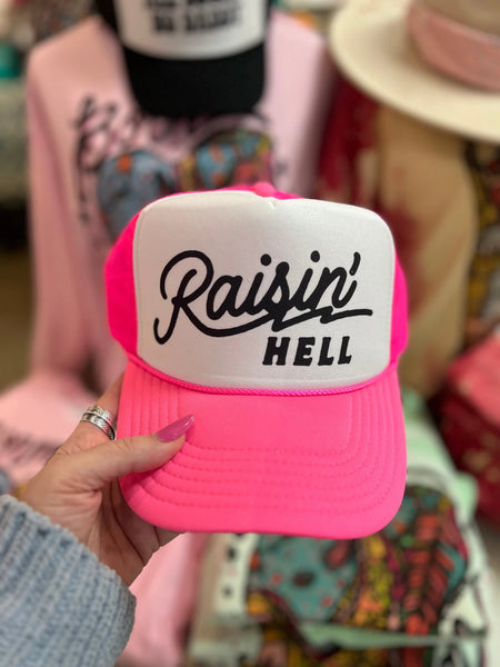 Hot Pink Wranglin Mama Embroidered Cap