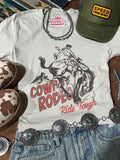 Ride Tough Cowboy Rodeo Graphic Tee