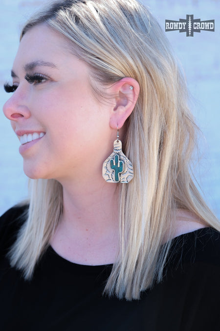 Turquoise Spade Earrings
