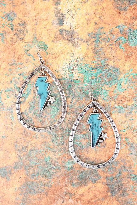 Concho Turquoise Star Earrings