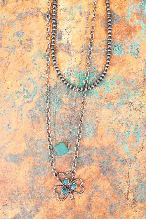 Lucky Babe Turquoise Layered Necklace