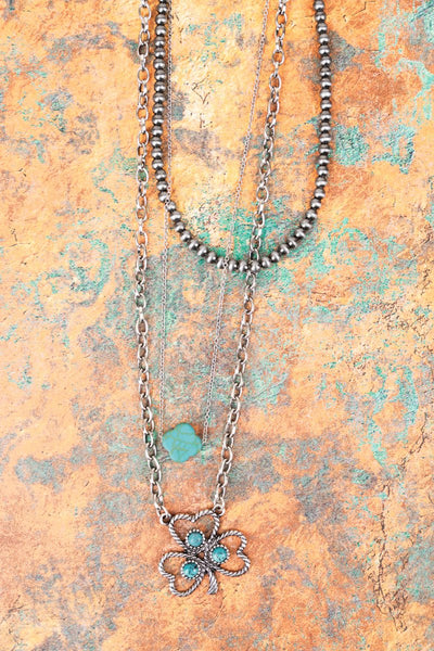 Lucky Babe Turquoise Layered Necklace