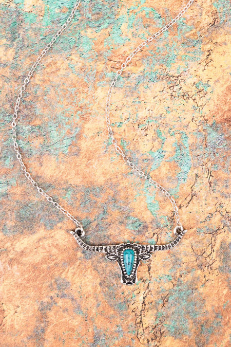 Spencer Steer Turquoise Silver Pearl Layered Necklace