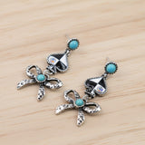 Western Spade & Bow Earrings