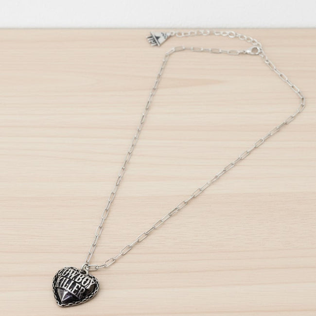 Cowboy Killer Heart Necklace