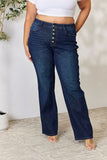 Judy Blue -  Button-Fly Straight Jeans