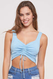 Small Town Famous Ruched Crop Top - LOTS OF COLORS