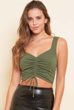 Small Town Famous Ruched Crop Top - LOTS OF COLORS