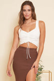 Small Town Famous Ruched Crop Top - LOTS OF COLORS