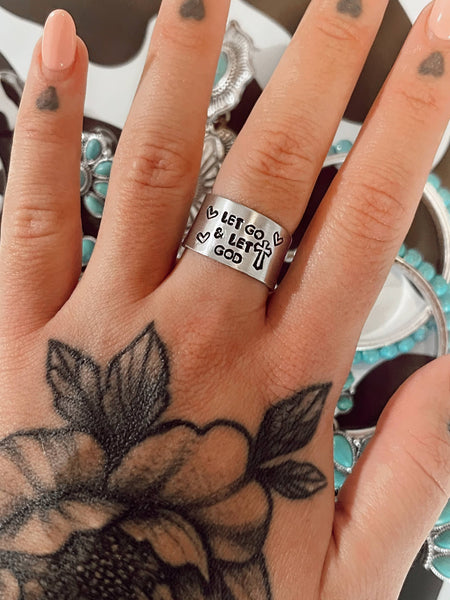 floral yeehaw ring