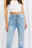 Vibrant MIU Jess Button Flare Jeans