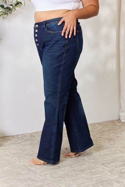 Judy Blue -  Button-Fly Straight Jeans