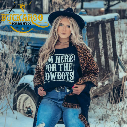 I’m Here For The Cowboys Black Sweatshirt