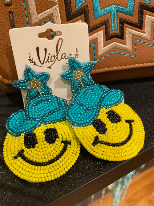 Howdy Smiley Earrings