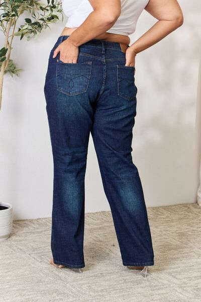 Judy Blue -  Button-Fly Straight Jeans