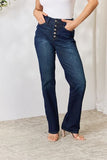 Judy Blue -  Button-Fly Straight Jeans