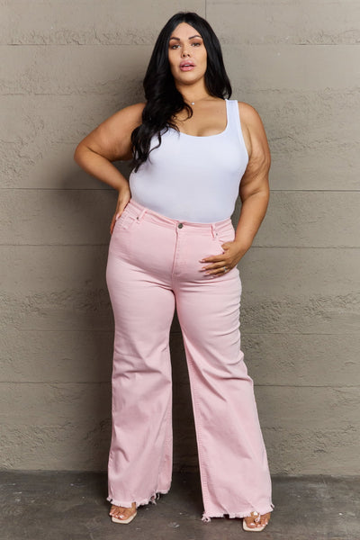 RISEN Raelene Full Size High Waist Wide Leg Jeans in Light Pink – Buckaroo  Bandits, LLC