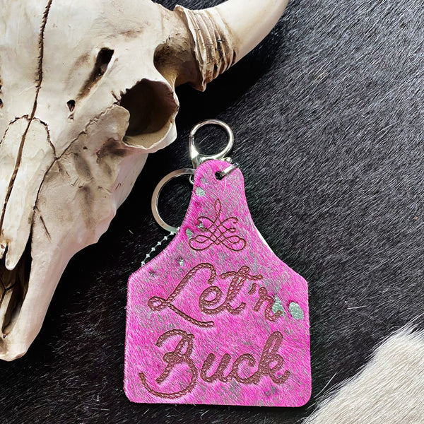 Let 'r Buck Pink Keychain