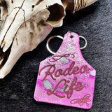 Rodeo Life Pink Keychain