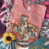 Texas Western Collage With Cactus & Highland Cow Tee